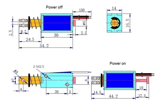 U0730 Mini Push Pull DC 12V 24V Open Frame Solenoid