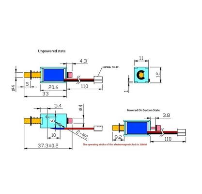 U1054s-2-001 Electromagnetic Lock / Solenoid / Intelligent Lock Cabinet Accessories / Push-Pull Solenoid